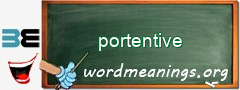 WordMeaning blackboard for portentive